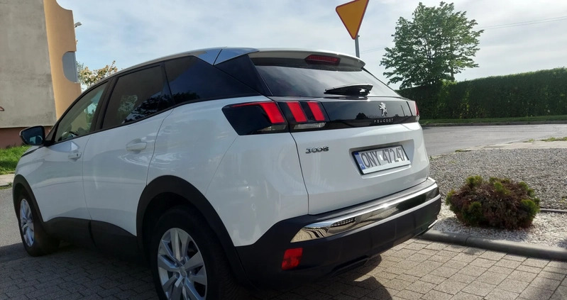 Peugeot 3008 cena 69900 przebieg: 189000, rok produkcji 2017 z Nysa małe 466